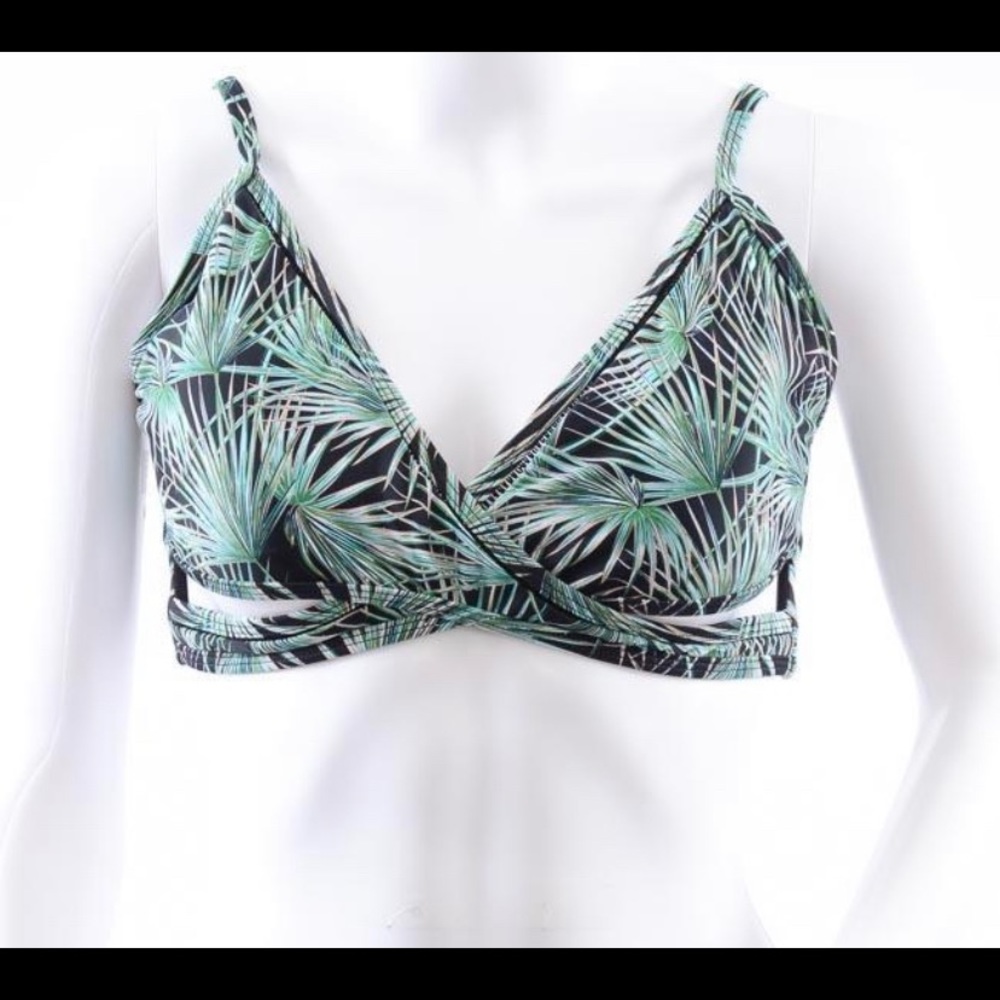 Cabana del Sold Palm Leaf Bikini TOP ONLY